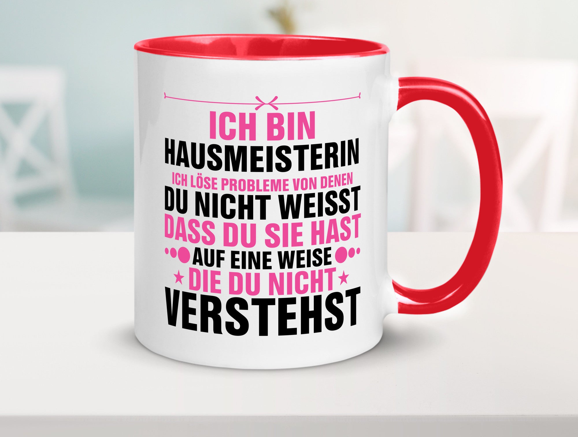 Löse Probleme: Hausmeisterin | Hauswart v2 Geschenk Humor Geschenkidee lustiger