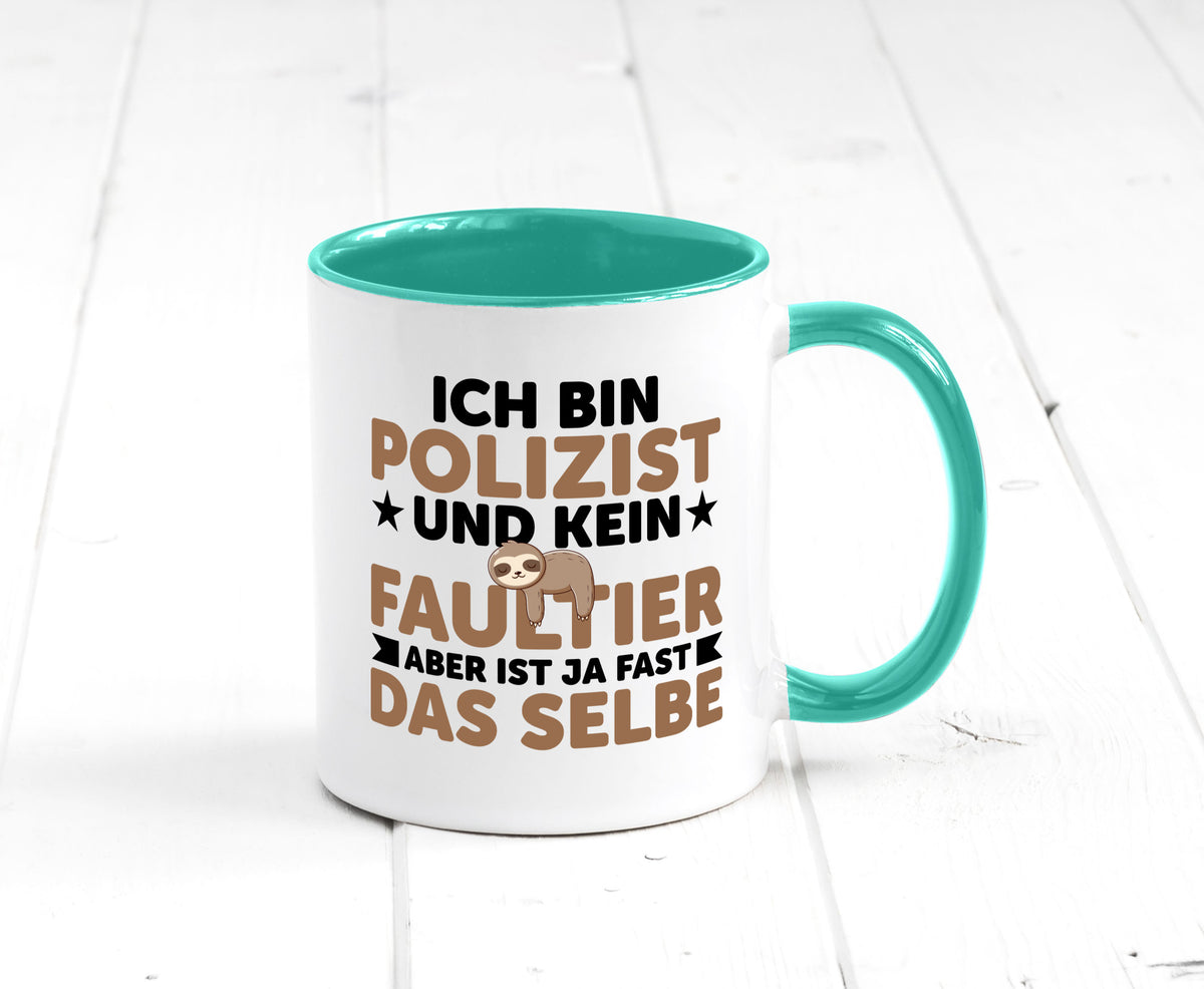 Ich bin kein Faultier: Polizist | Polizei v2 lustig Tierliebhaber Humor Tasse