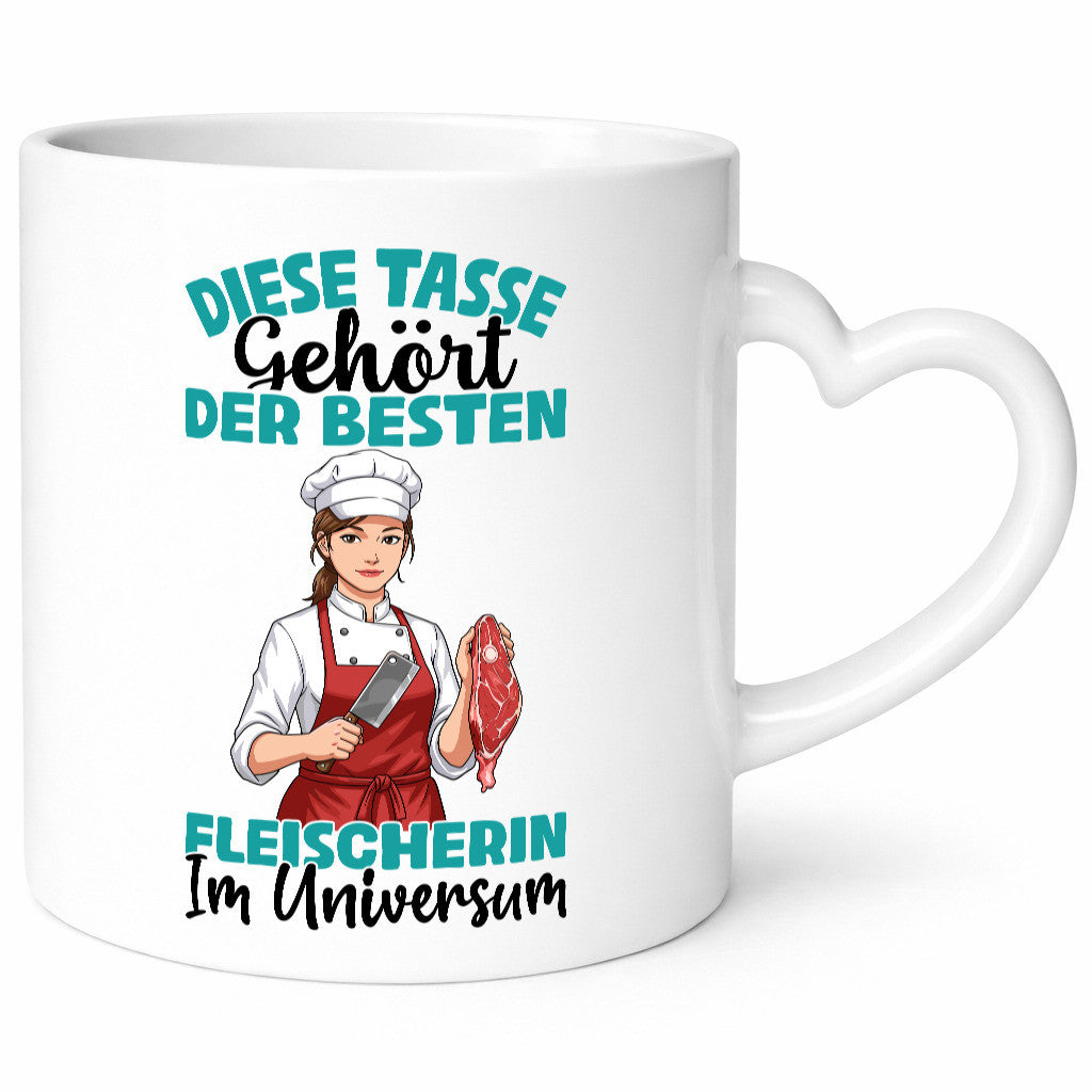 Im Universum: Fleischerin | Schlachterei lustiger Spruch Geschenk Humor