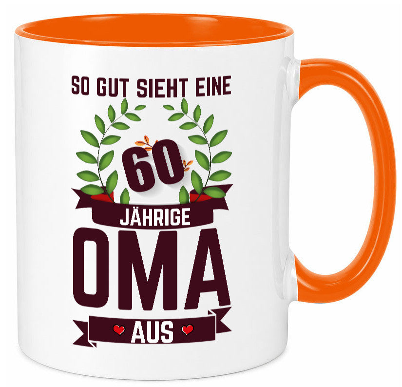 60. Geburtstag | 60 Jährige Oma Großmutter Geschenk Familie Geschenkidee Tasse