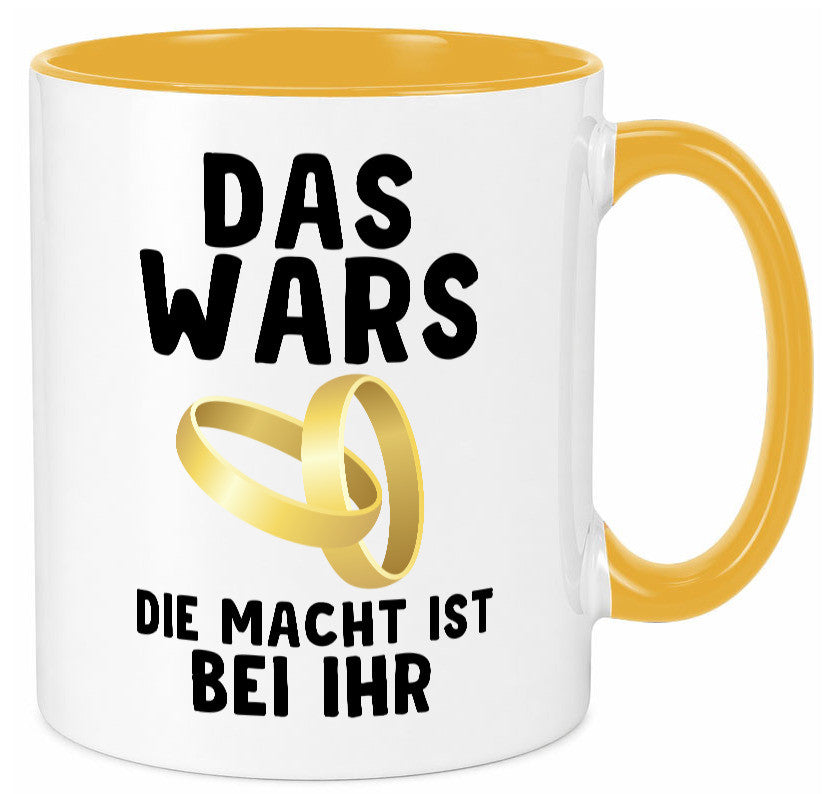 Die macht ist bei ihr | Hochzeit Tasse Ehemann Ehe Geschenk Humor Geschenkidee