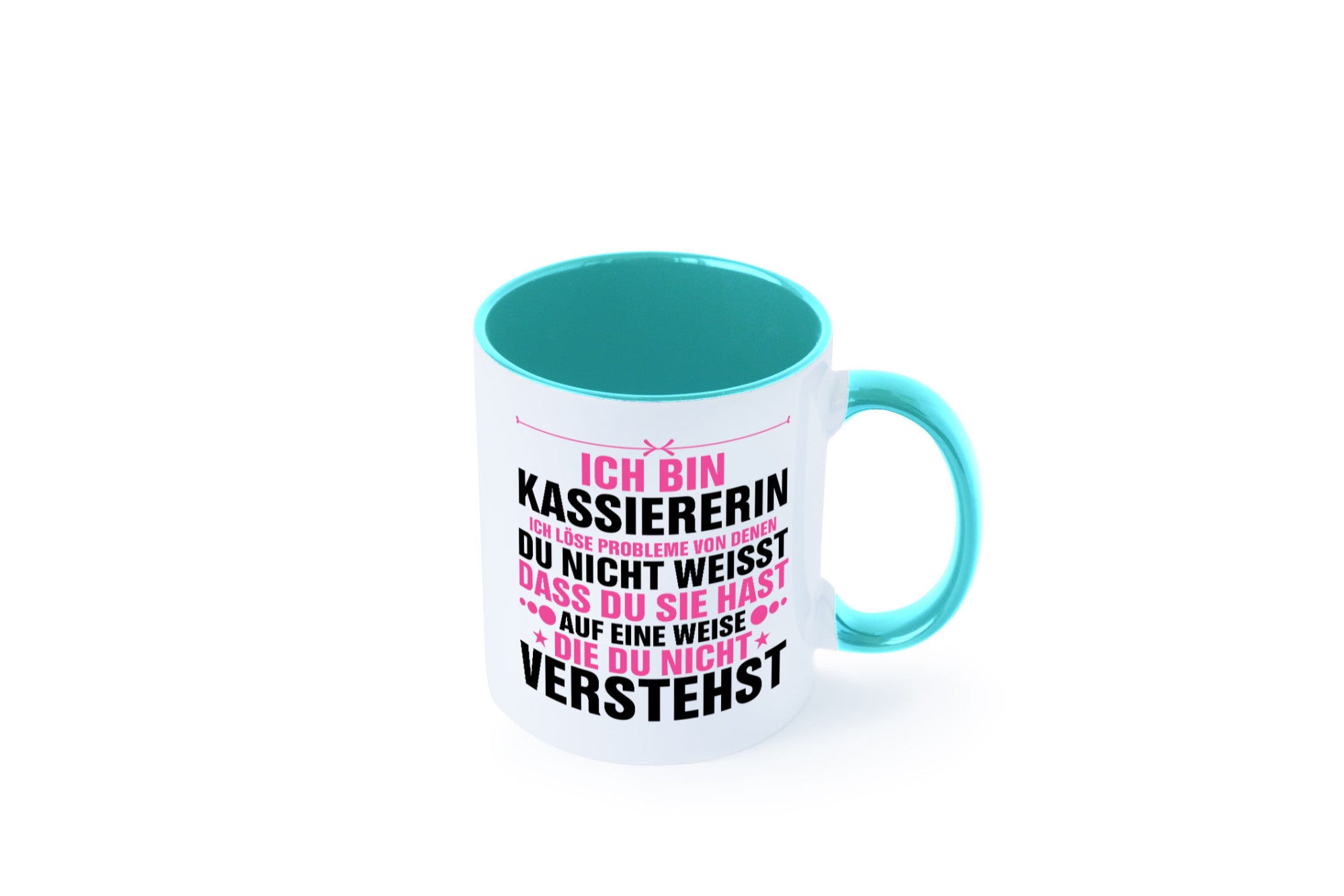 Löse Probleme: Kassiererin v2 lustiger Spruch Geschenk Humor Geschenkidee Tasse