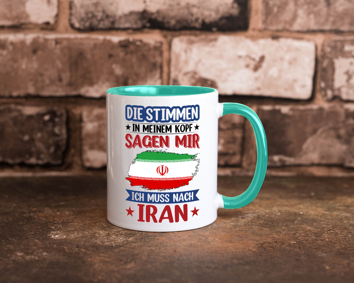 Iran | Urlaub Stimmen in meinem Kopf Traumland Humor Geschenkidee Tasse