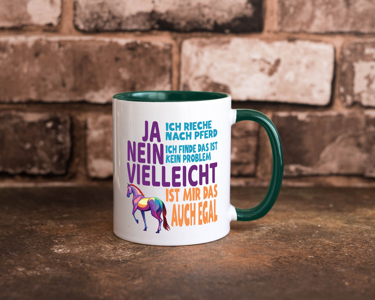 Ja ich Rieche nach Pferd | Reiten Pferdestall lustiger Spruch Geschenk Humor Tasse
