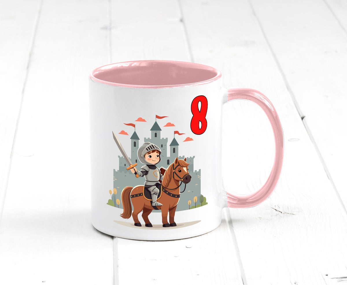 8. Geburtstag | 8 Jahre Ritter Junge Schloss Geschenk Geschenkidee lustiger Tasse