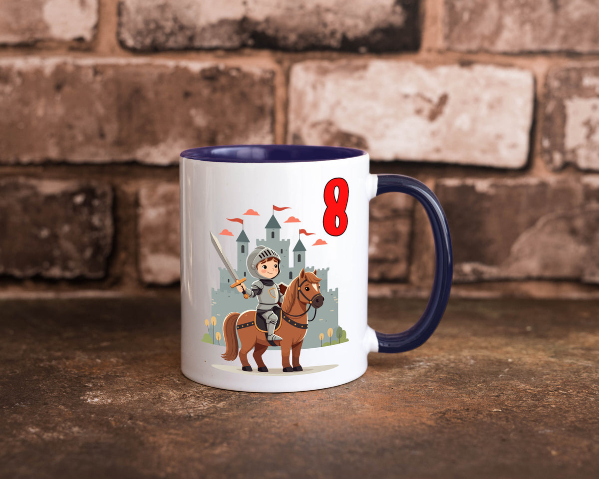 8. Geburtstag | 8 Jahre Ritter Junge Schloss Geschenk Geschenkidee lustiger Tasse