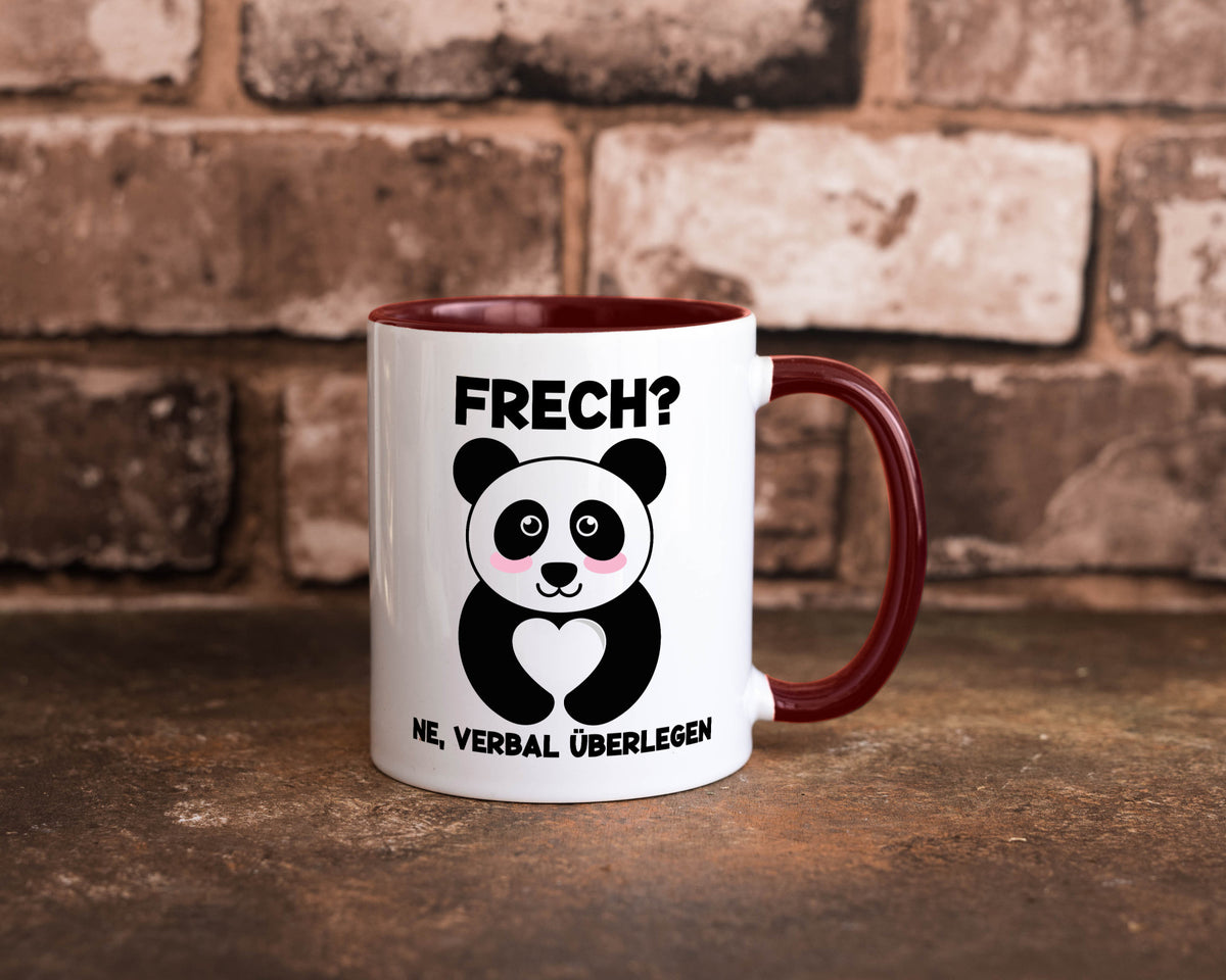 Frech | Verbal überlegen süßer Pandabär kecker Spruch lustiger Geschenk Humor Tasse