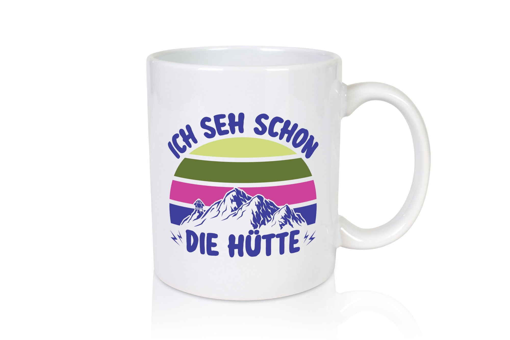 Ich seh schon die Hütte | Berge lustig Humor Geschenkidee Geschenk Tasse