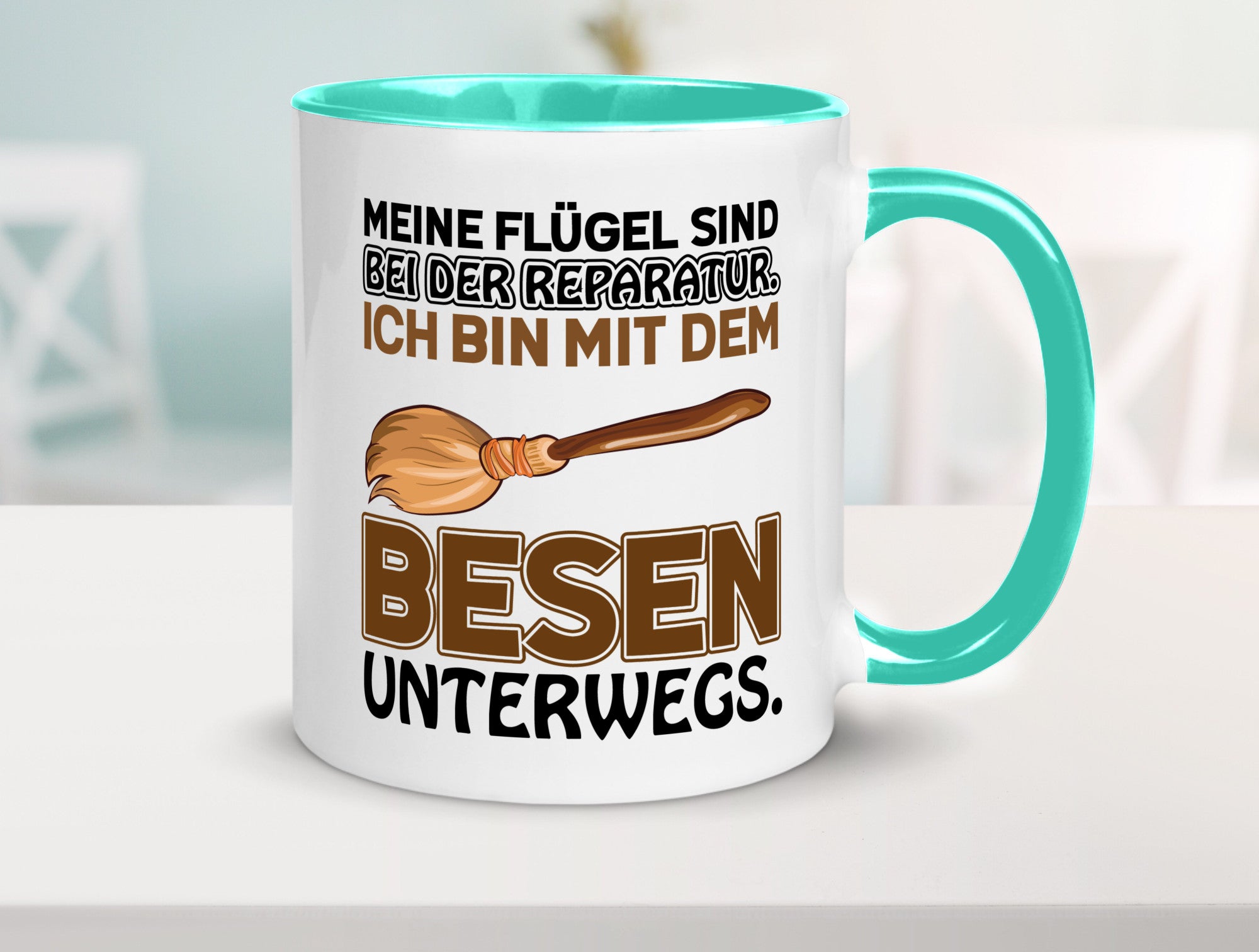 Flügel Reperatur lustig Humor Geschenkidee Geschenk Tasse