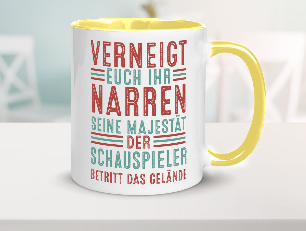 Verneigt euch: Schauspieler | Theater lustig Humor Geschenkidee Geschenk Tasse