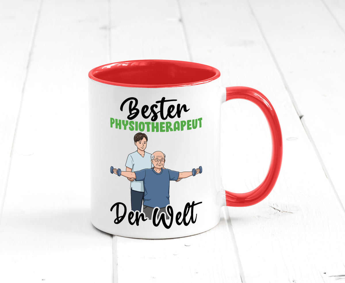 Bester Physiotherapeut v3 Geschenk Humor Geschenkidee lustiger Spruch Tasse