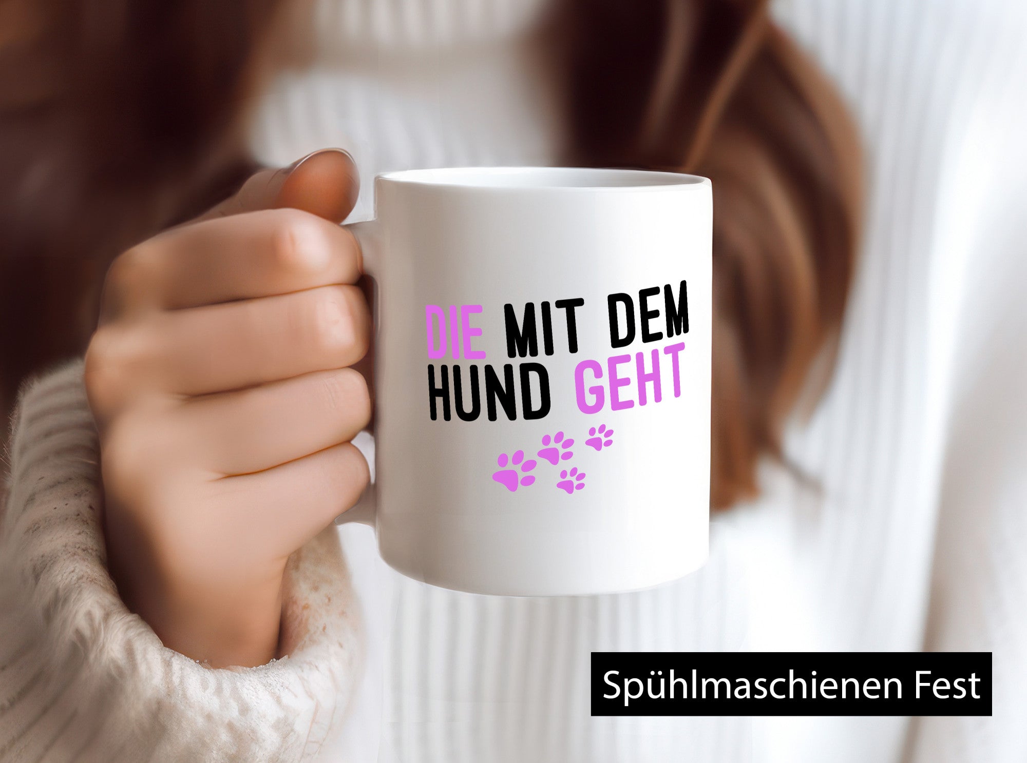 Die mit dem Hund geht | Hundeliebhaber Pfoten Tierliebe Geschenk Tierliebhaber