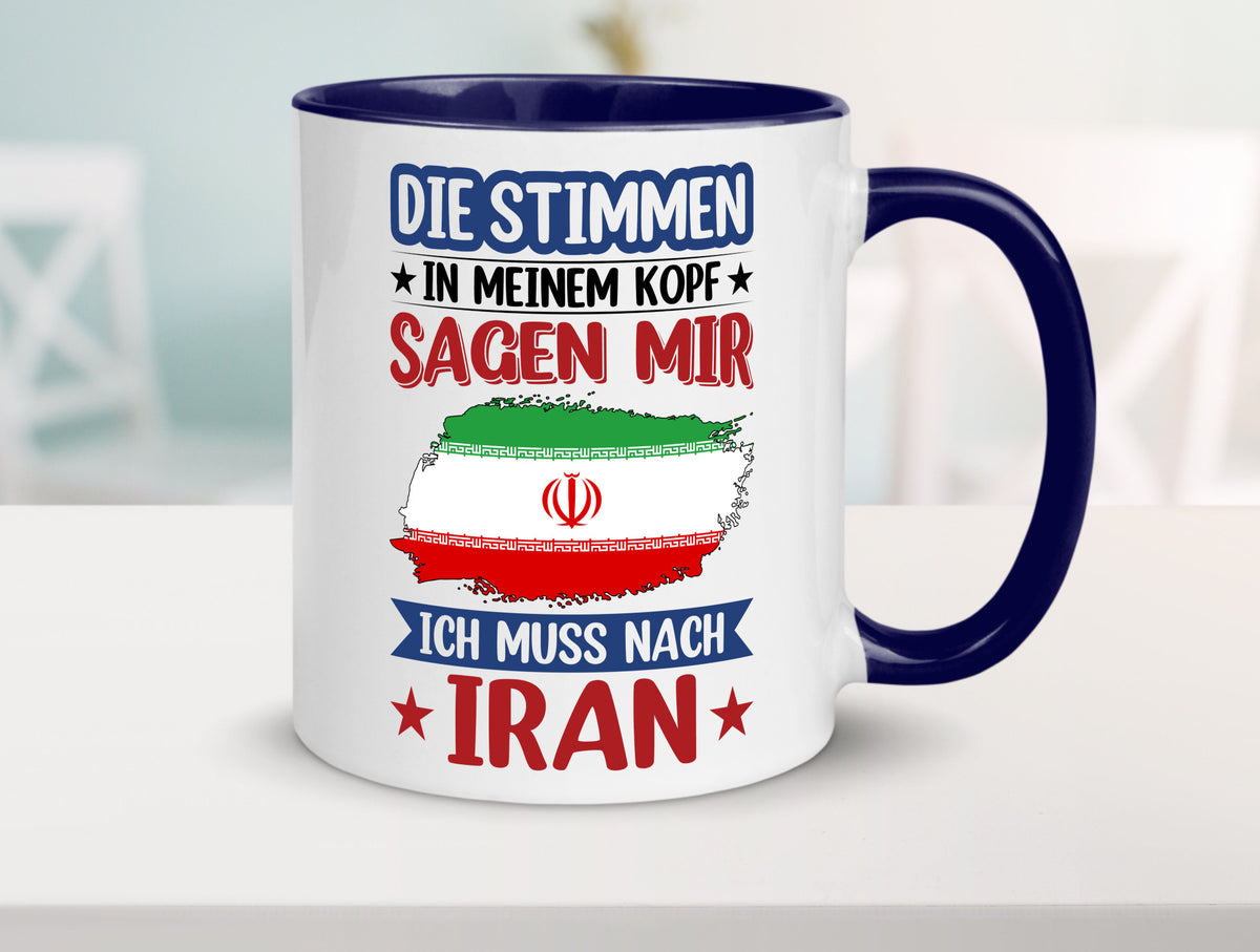 Iran | Urlaub Stimmen in meinem Kopf Traumland Humor Geschenkidee Tasse