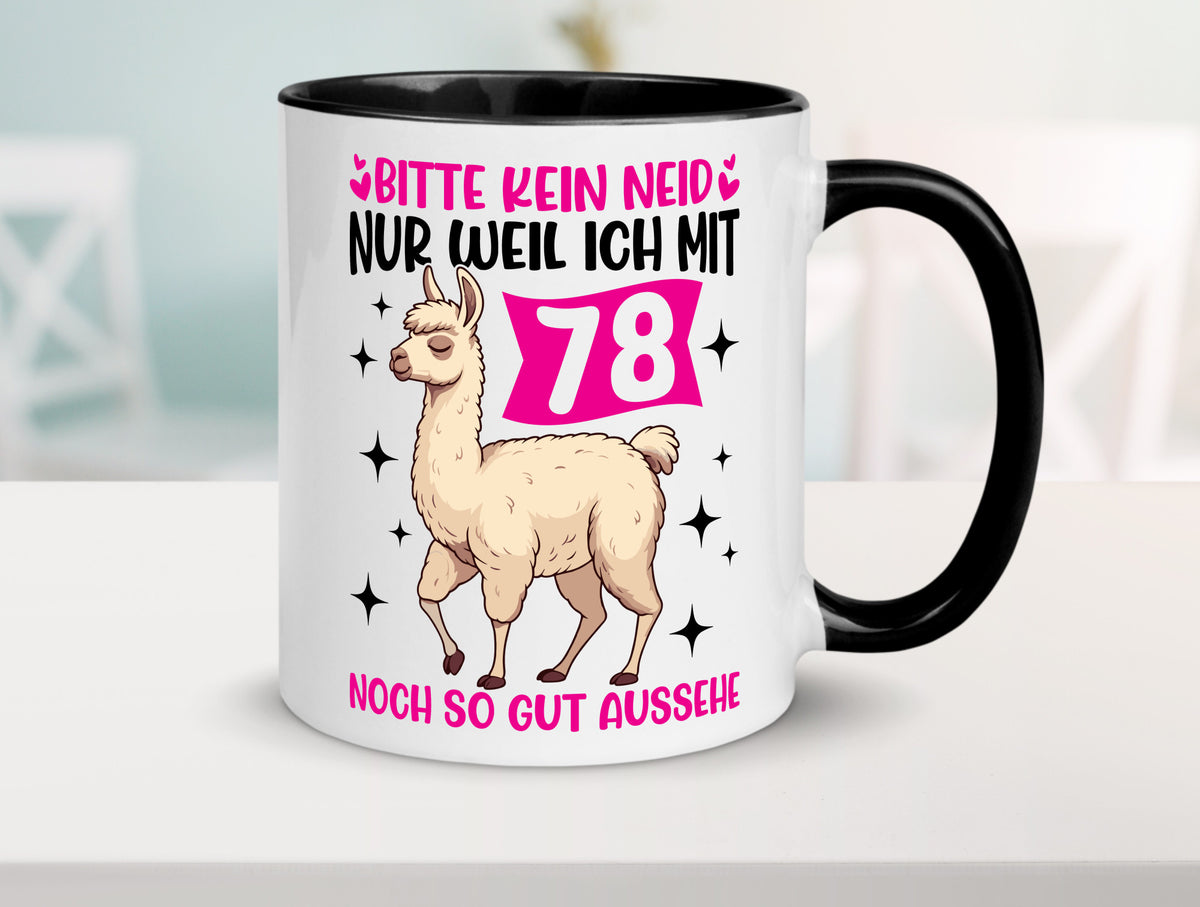 78. Geburtstag | 78 Jahre Lama gut aussehen Geschenk Geschenkidee lustiger Tasse
