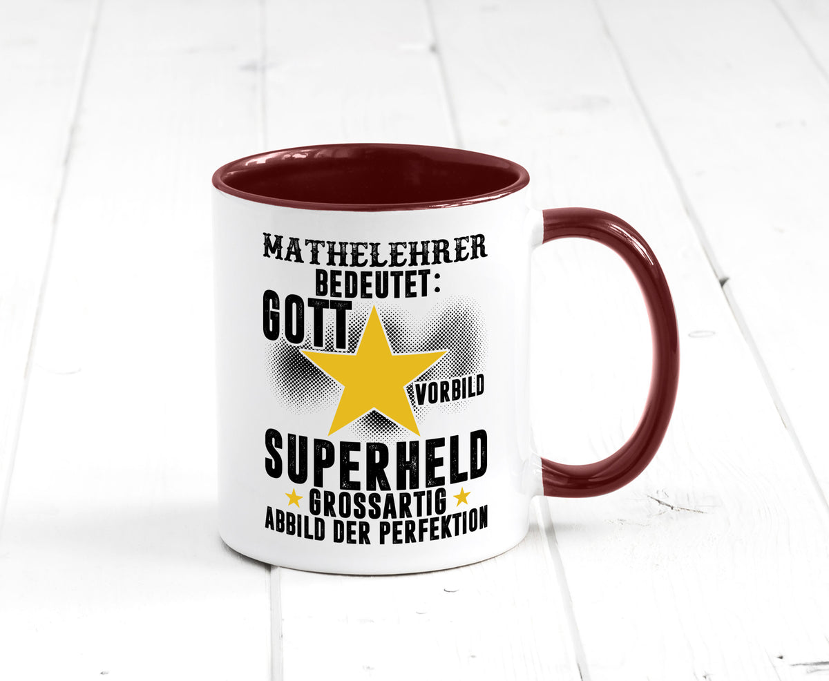 Bedeutung von Mathelehrer | Lehrer Mathe Humor Geschenkidee Tasse