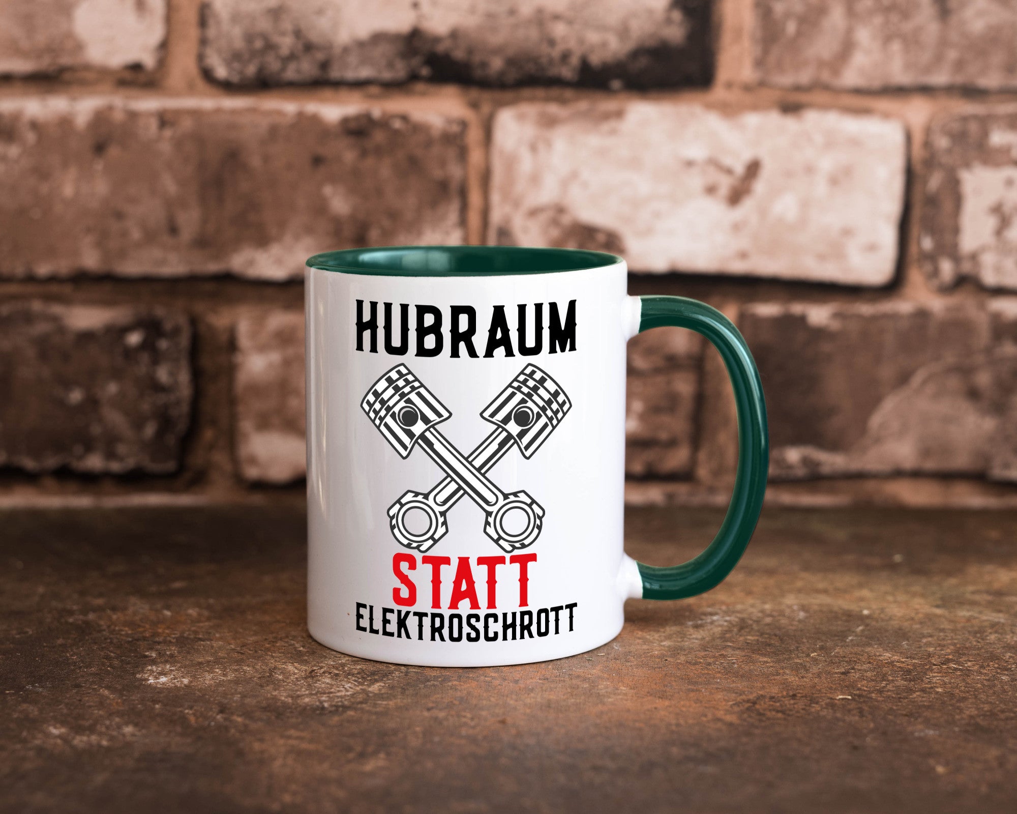 Hubraum statt Elektroschrott | Autofan Verbrennungsmotor Geschenk Humor