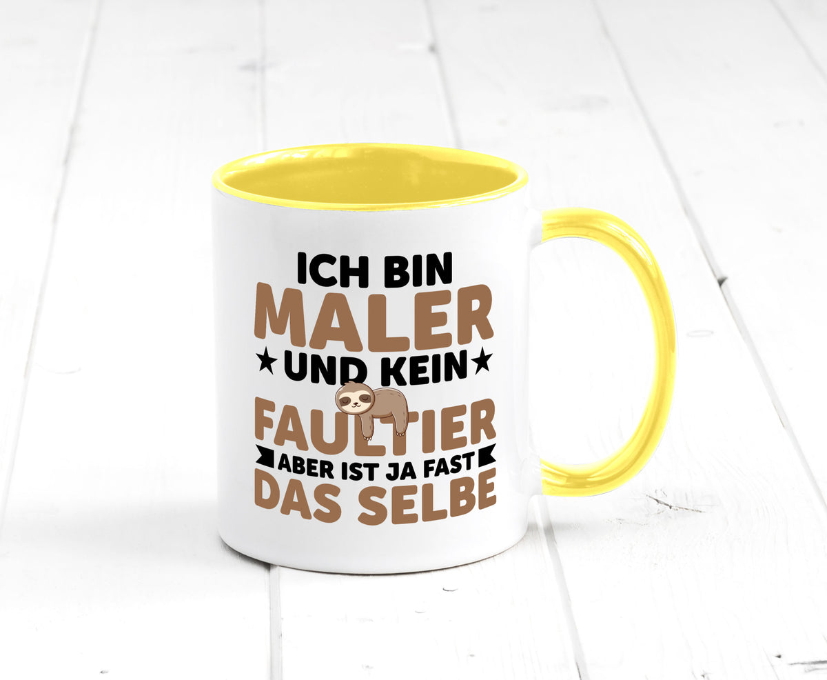 Ich bin kein Faultier: Maler | Malerei v2 lustiger Spruch Geschenk Tasse