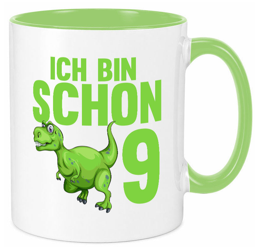 9. Geburtstag | 9 Jahre Dino Dinosaurier Geschenkidee Humor Tasse