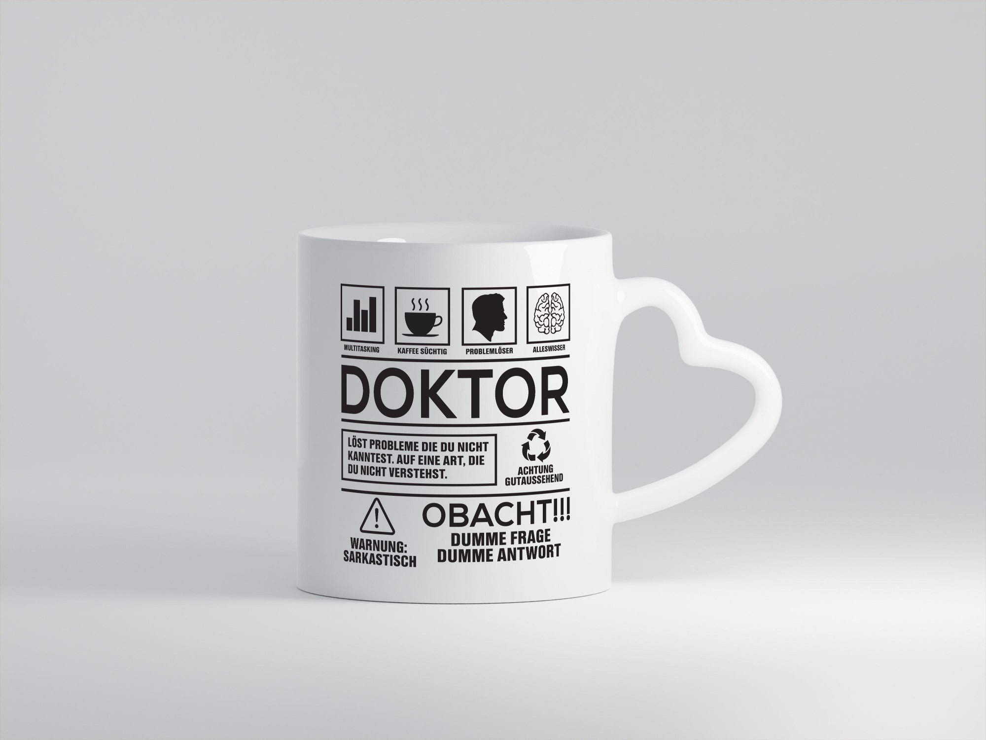 Achtung Probleme Doktor | Doktorand Doktortitel Geschenk Humor Geschenkidee