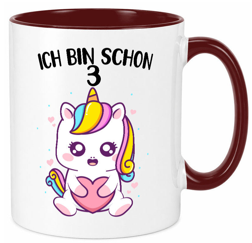 3. Geburtstag | Ich bin schon 3 Jahre Einhorn Mädchen lustig Geschenkidee