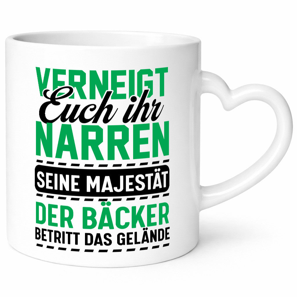Der Bäcker betritt den Raum | Verneigt euch meister Humor Geschenkidee Tasse