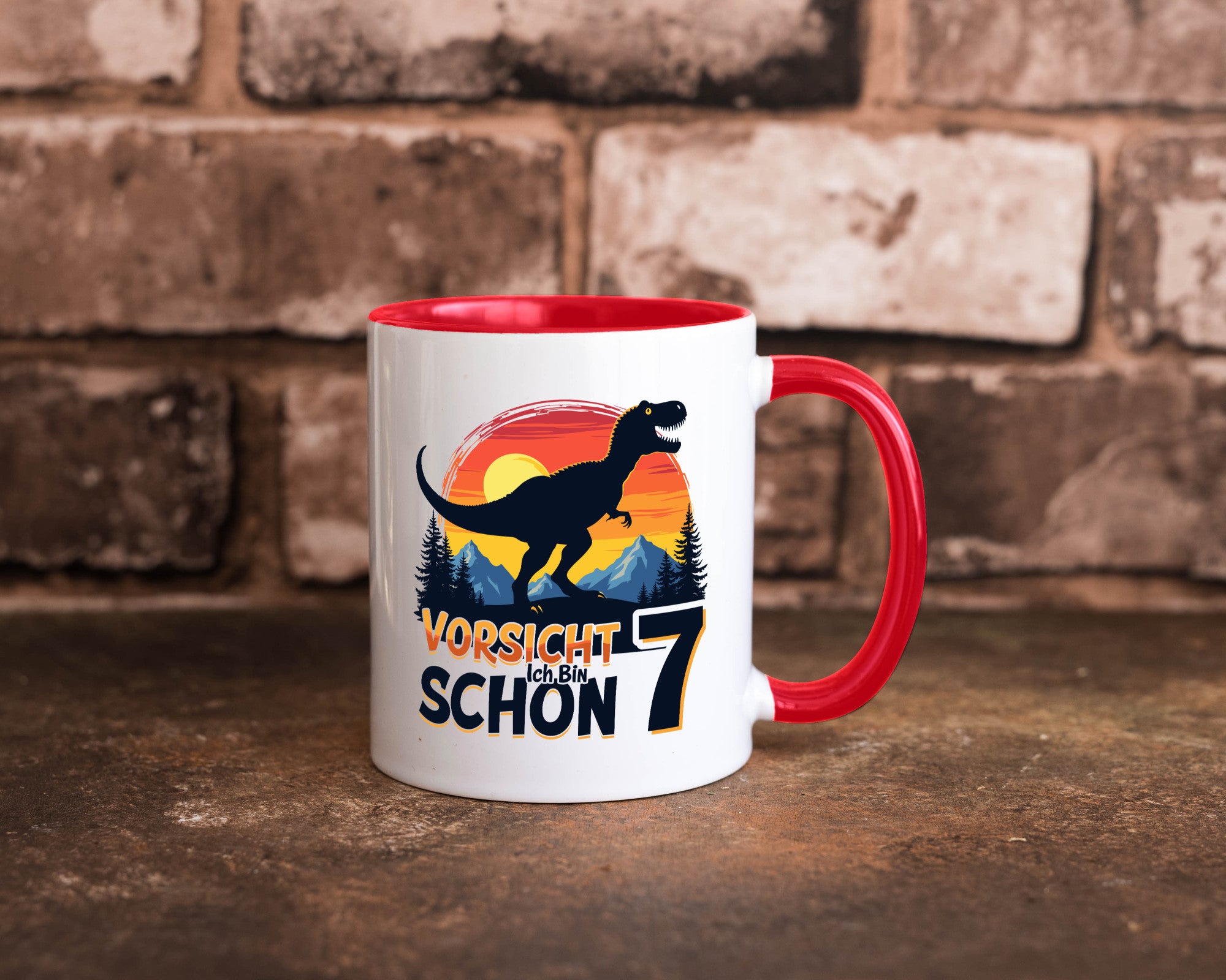 7. Geburtstag | 7 Jahre Dinosaurier v2 Geschenk Geschenkidee lustiger Spruch
