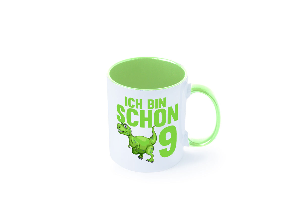 9. Geburtstag | 9 Jahre Dino Dinosaurier Geschenkidee Humor Tasse
