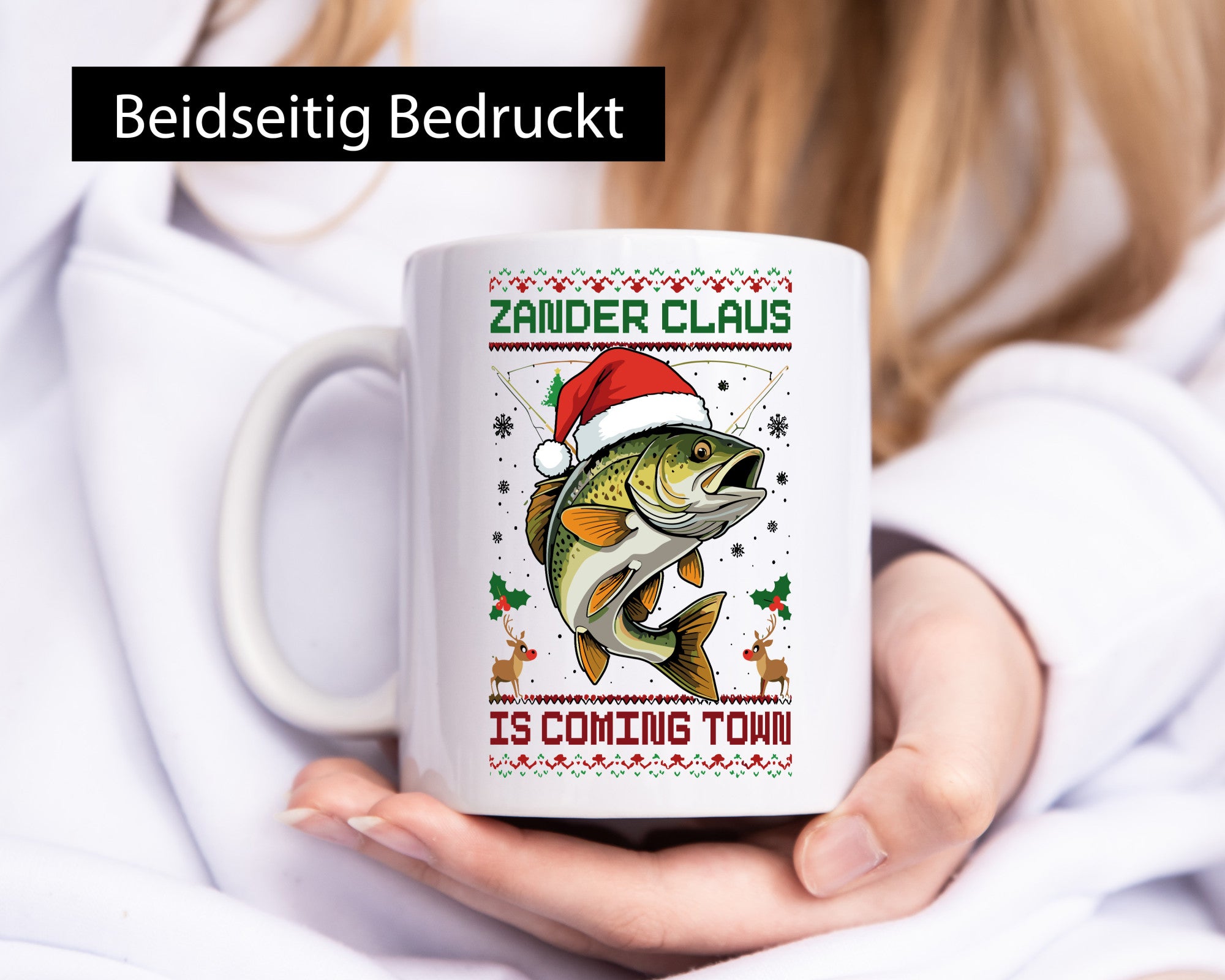 Zander Claus | Ugly Christmas Angler Geschenk Humor Geschenkidee lustiger