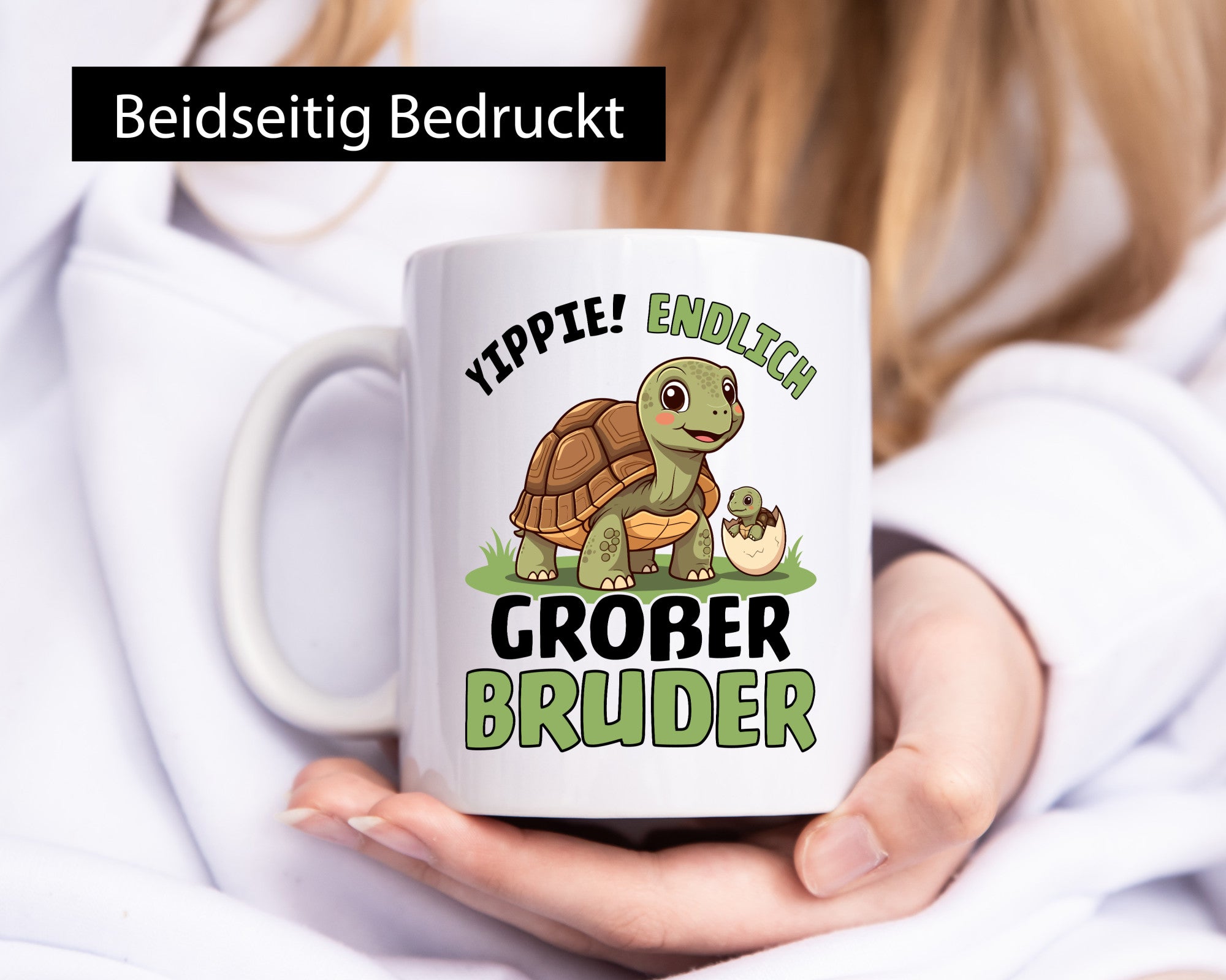 Yippie endlich großer Bruder | Schildkröte Geschwister lustiger Spruch Geschenk
