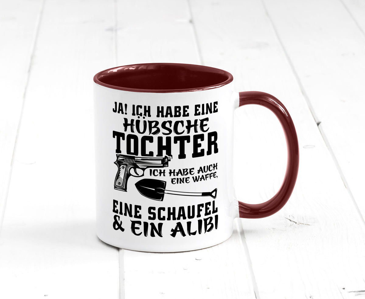 Hübsche Tochter Geschenk Familie Geschenkidee lustiger Spruch Tasse