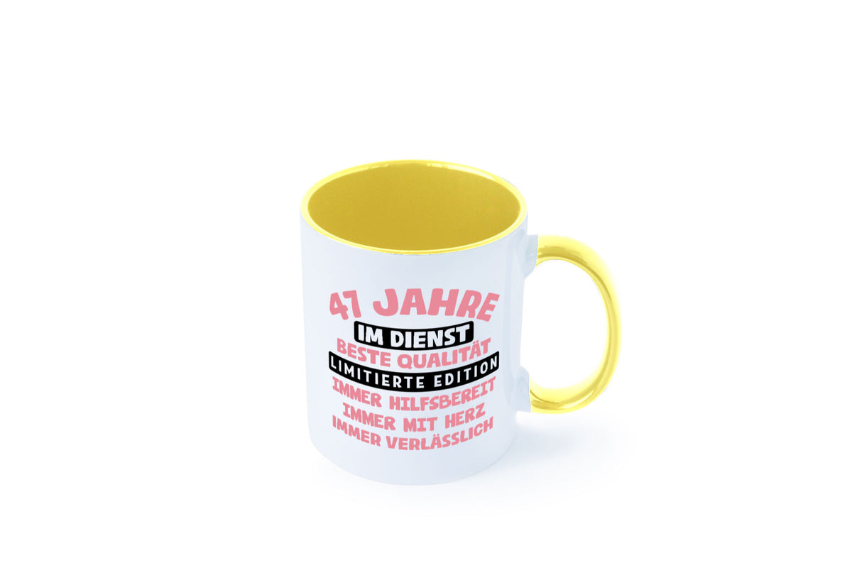 47 Jahre im Dienst | Jubiläum Arbeit v11 Geschenkidee Kollegen Büro Humor Tasse