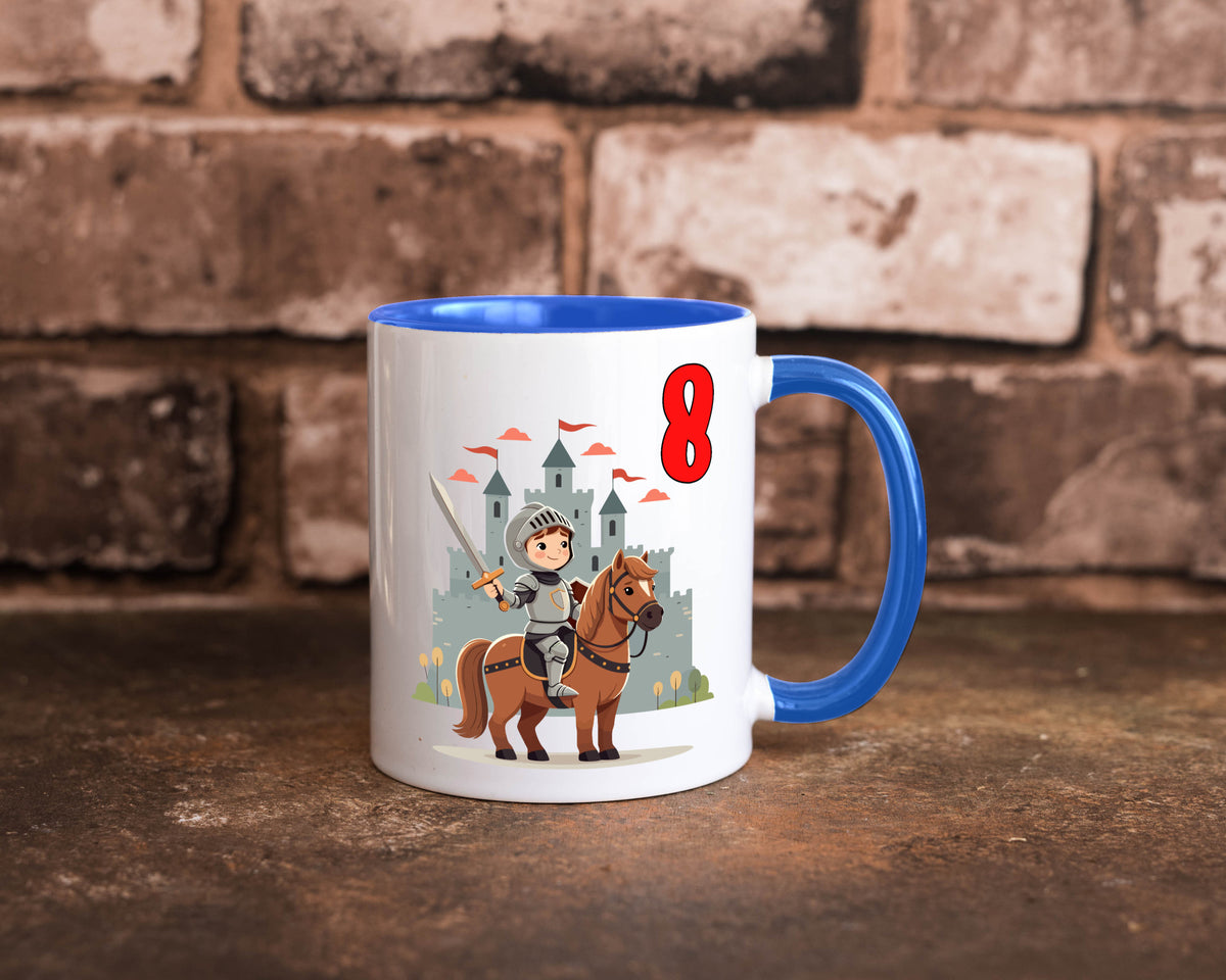 8. Geburtstag | 8 Jahre Ritter Junge Schloss Geschenk Geschenkidee lustiger Tasse