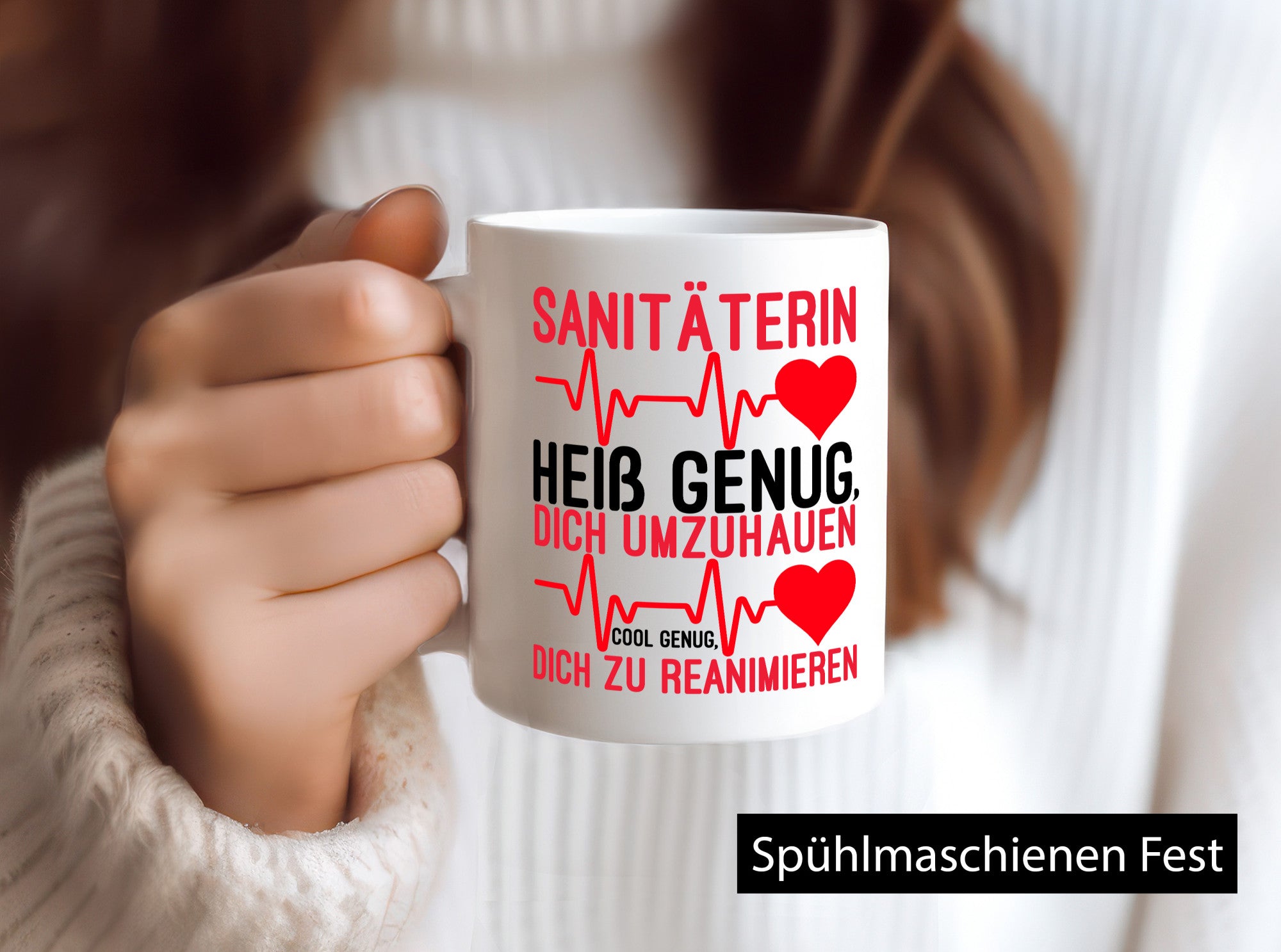 Heiße Sanitäterin | Reanimation Puls Rettungsdienst lustiger Spruch Geschenk