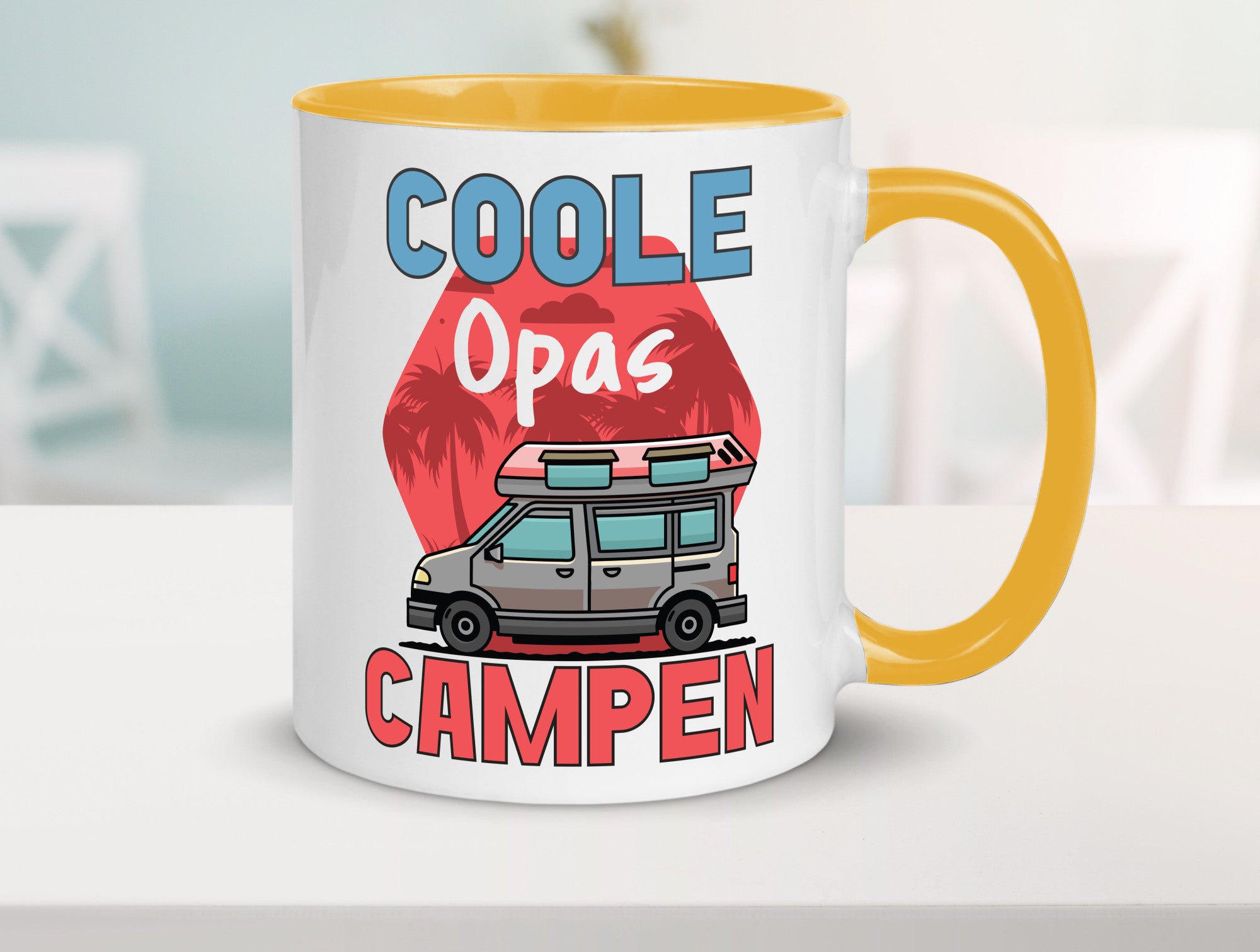Coole Opas campen | Campingwagen Palmen Geschenk Familie Geschenkidee lustiger
