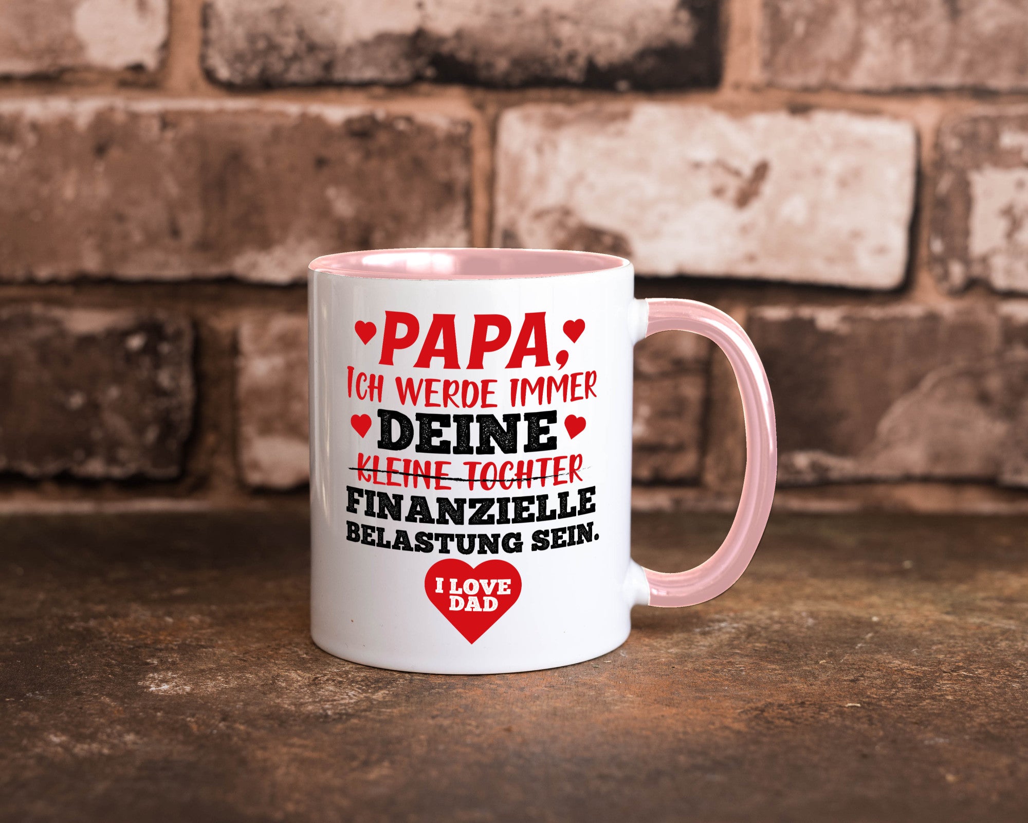 Finanzielle Belastung lustiger Spruch Geschenk Humor Geschenkidee Tasse