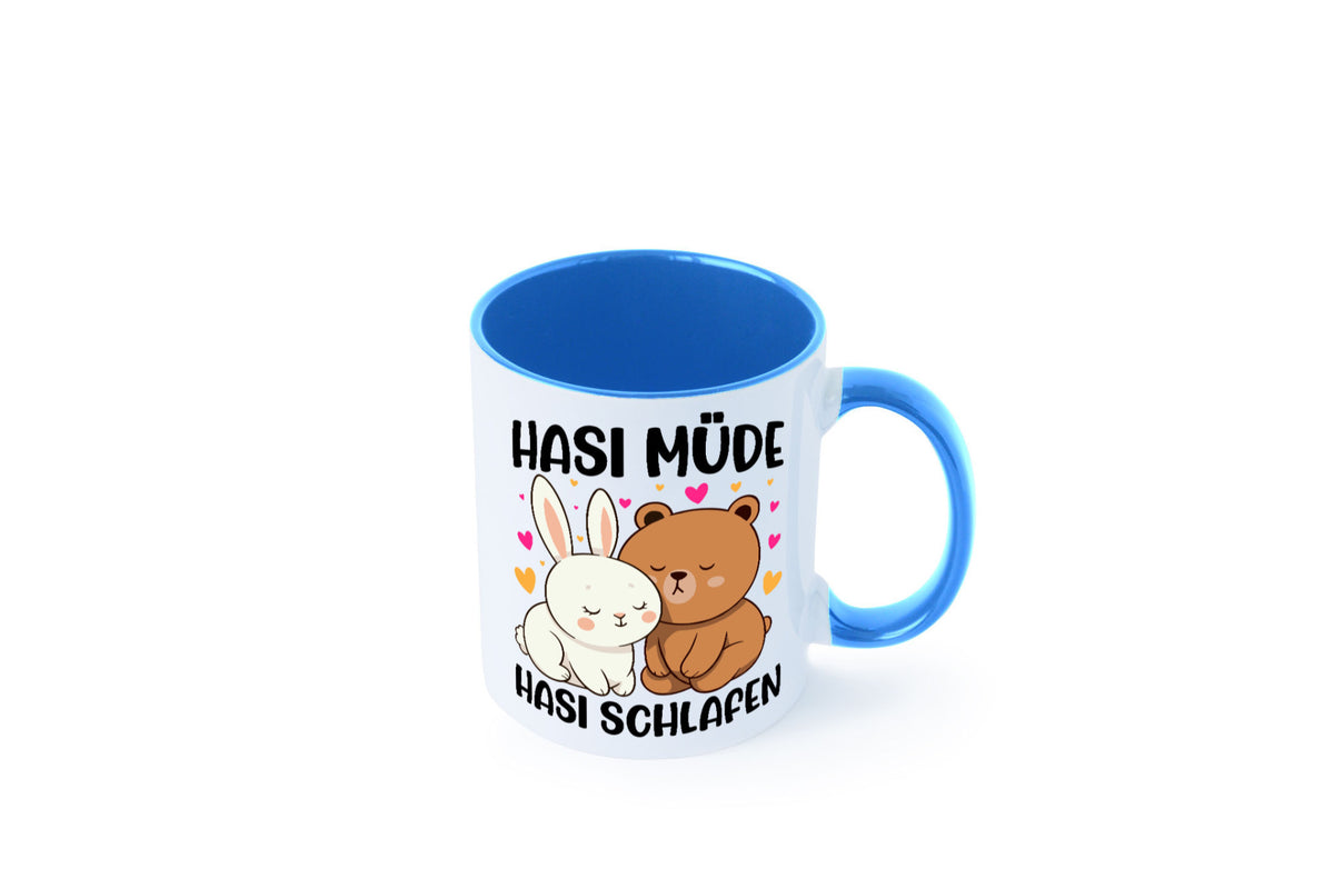 Hasi Müde | schlafen Kaninchen Häschen v2 lustiger Spruch Geschenk Humor Tasse