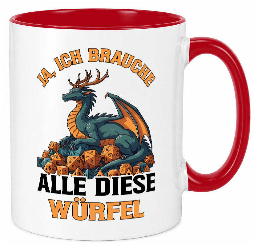 Ja ich brauche alle diese Würfel | Drache Rollenspiel v2 Geschenk Humor