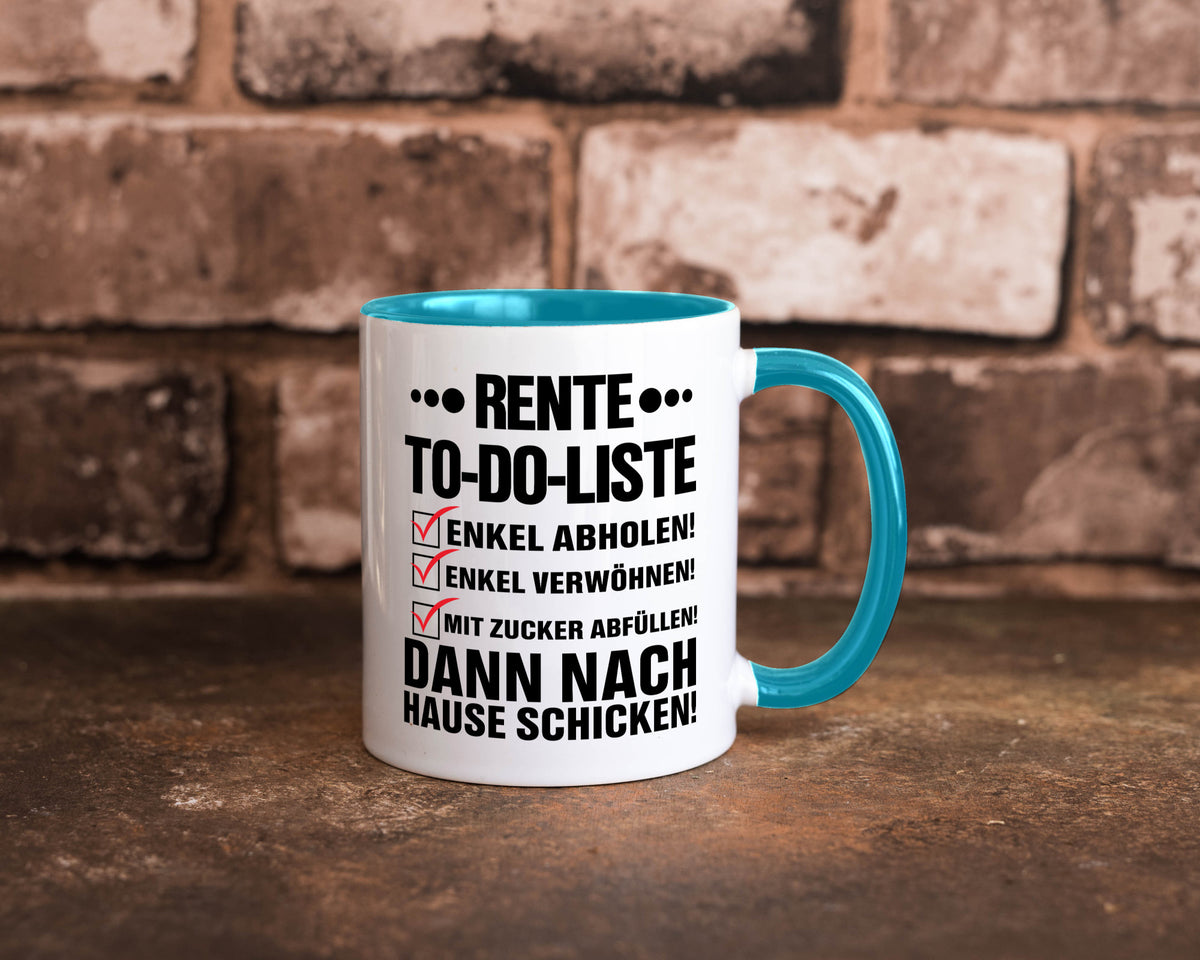 Rente To-Do-Liste | Rentner Tasse Enkel verwöhnen Geschenk Ruhestand Jubiläum