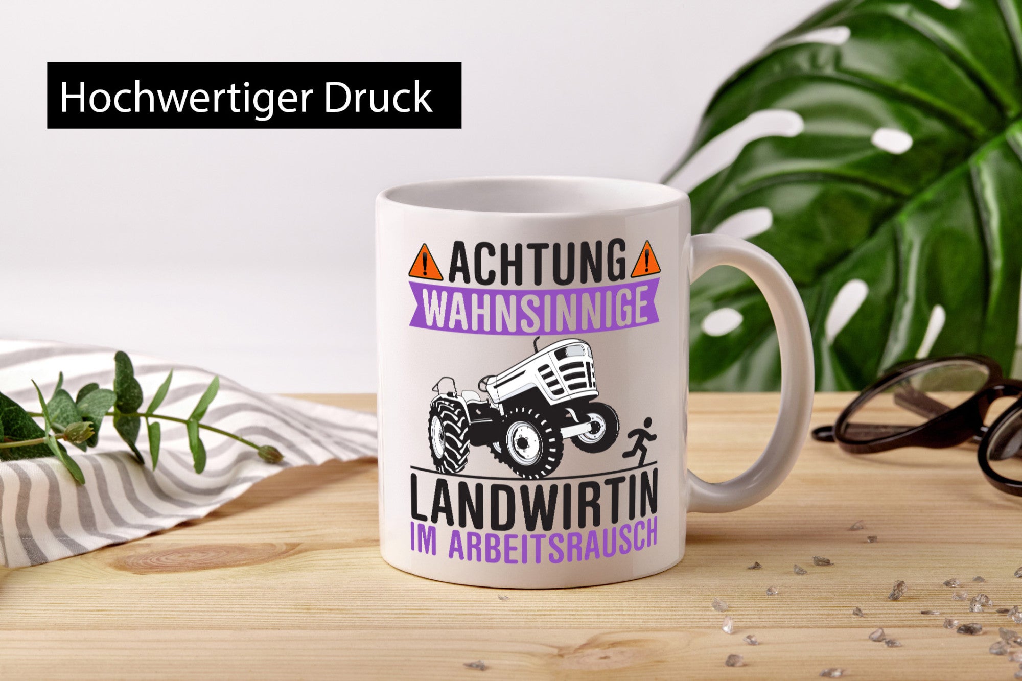 Landwirtin im Arbeitsrausch | Bauer Achtung! lustiger Spruch Geschenk Arbeit