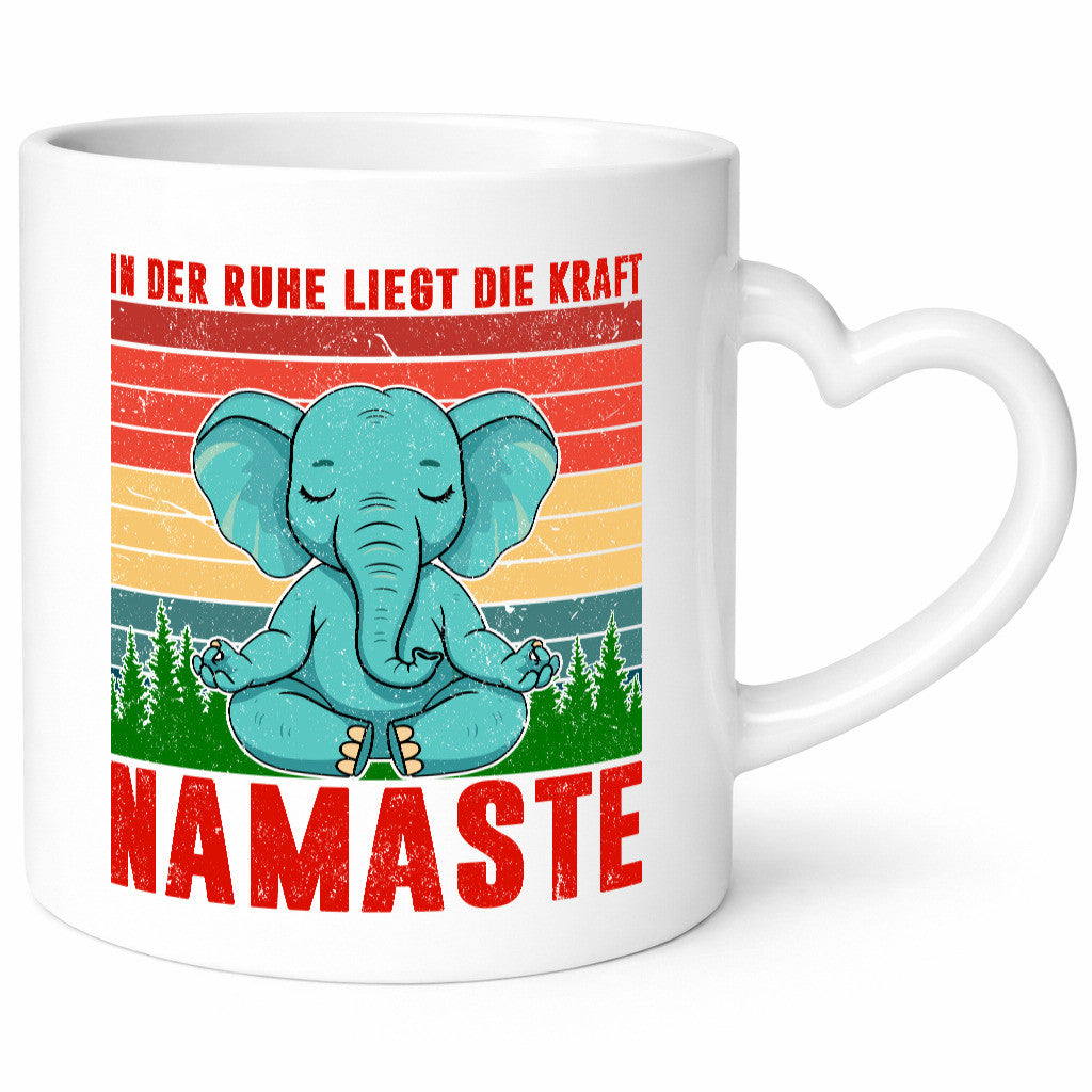 In peace there is strength | Namaste Meditation Elephant Gift Humor