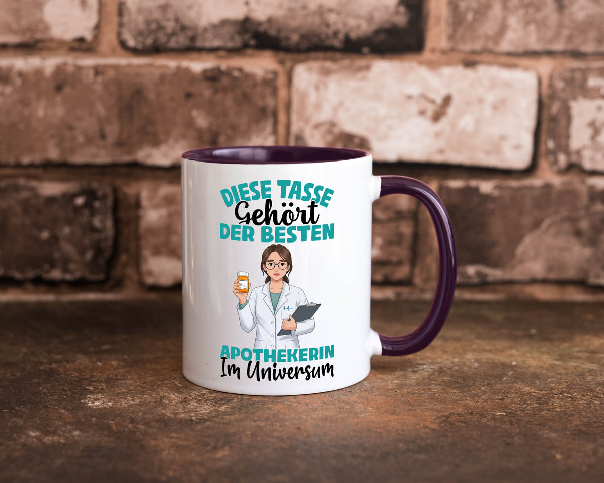Im Universum: Apothekerin | Apotheke Pharmazie lustiger Spruch Geschenk Humor Tasse