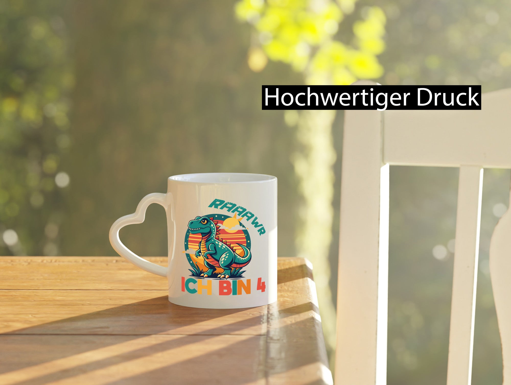 Rawwwww ich bin 4 | Jähriger 4. Geburtstag Dino Humor Geschenkidee Tasse