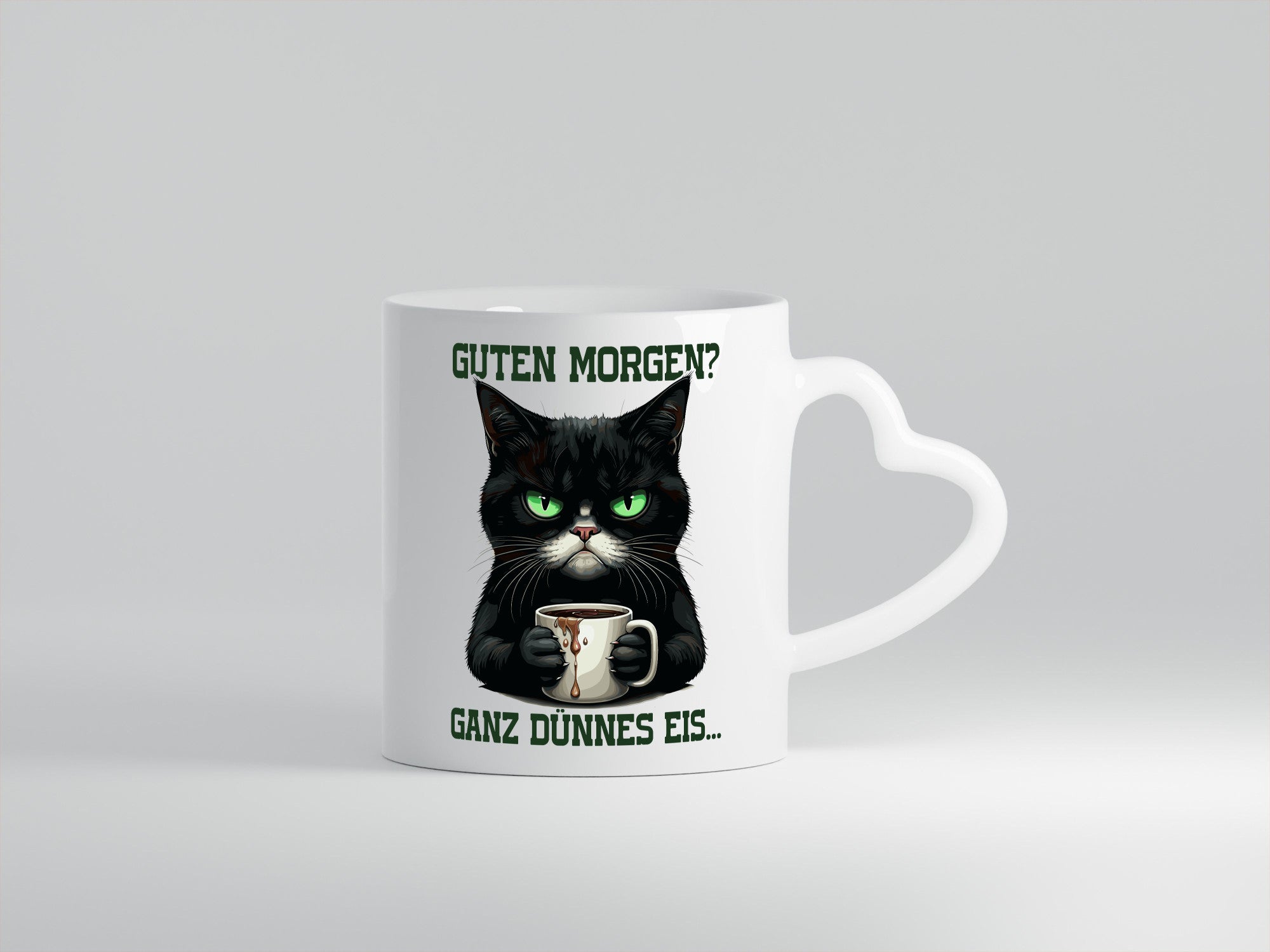 Guten Morgen ganz dünnes Eis | Böse Katze lustig Tierliebhaber Humor Geschenk