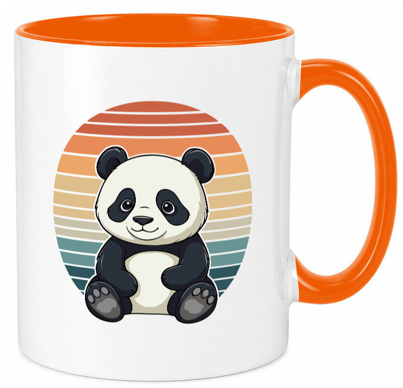 Panda Bär | Retro Vintage sunset v2 lustiger Spruch Geschenk Humor Geschenkidee Tasse