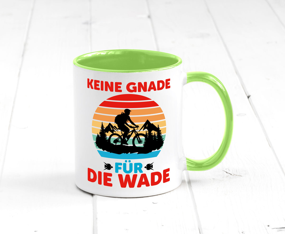 Keine Knade für die Wade | BMX Renrad Biker v2 lustig Humor Geschenkidee Tasse