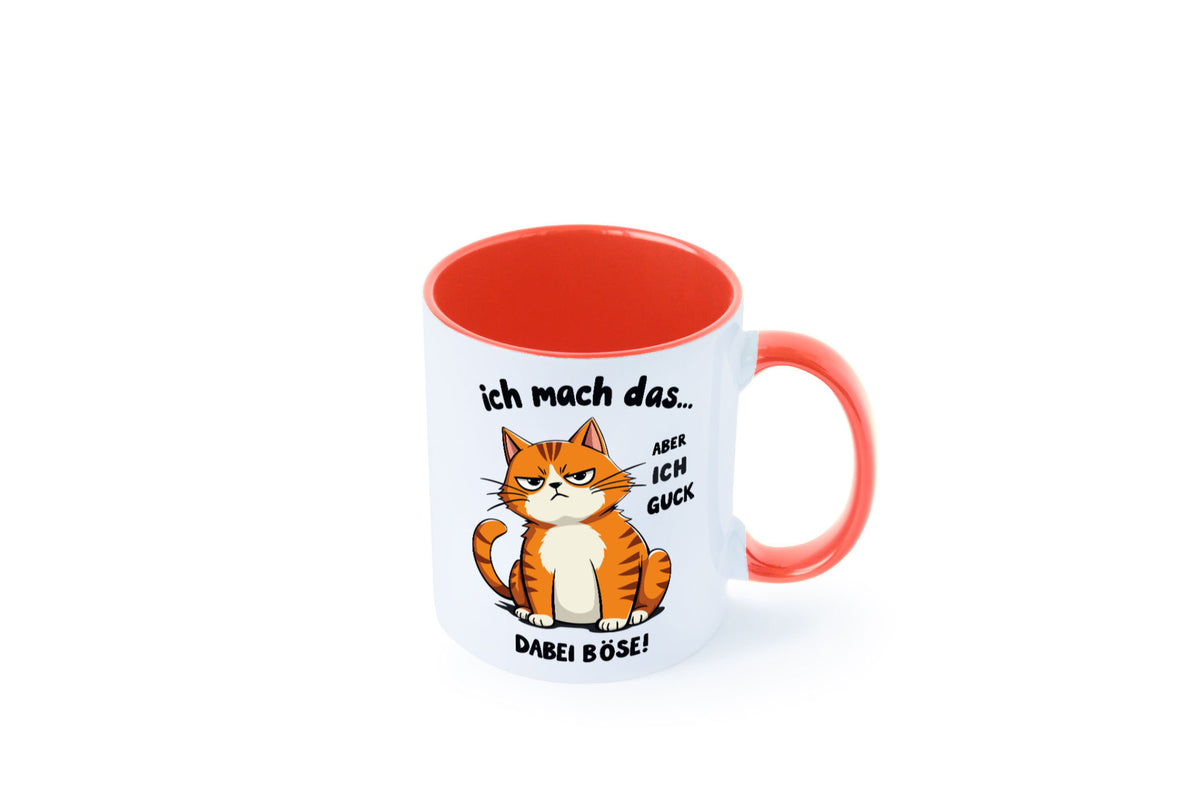 Ich guck dabei Böse | Katze Ironie Geschenk Tierliebhaber Humor lustiger Spruch Tasse