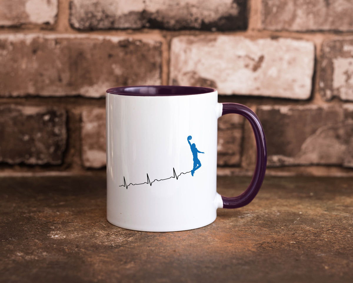 Herzschlag Basketball | Motiv Sport Ballsport Humor Geschenkidee Tasse
