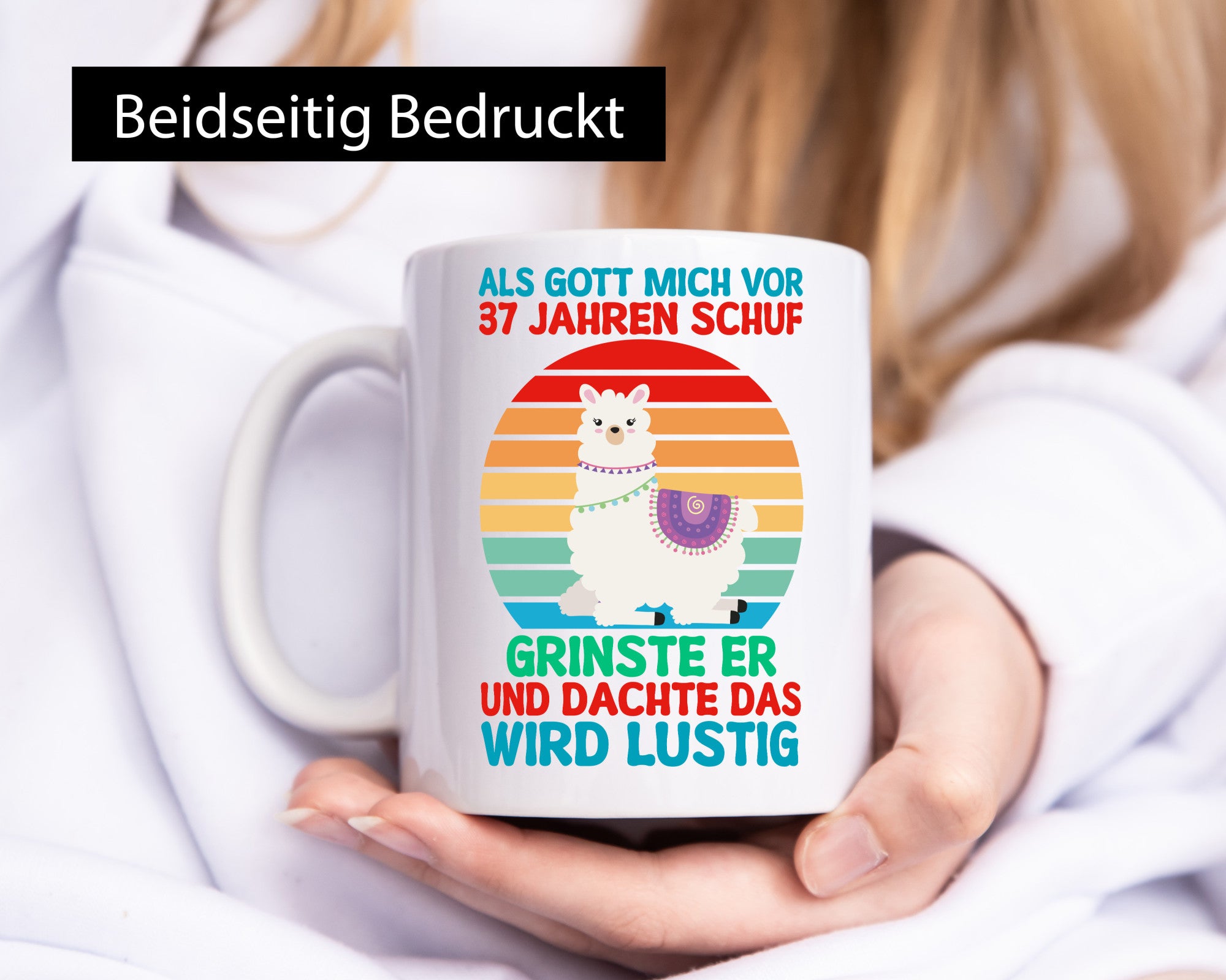 37. Geburtstag | 37 Jahre Gut Schuf mich Lama Humor Geschenkidee Tasse