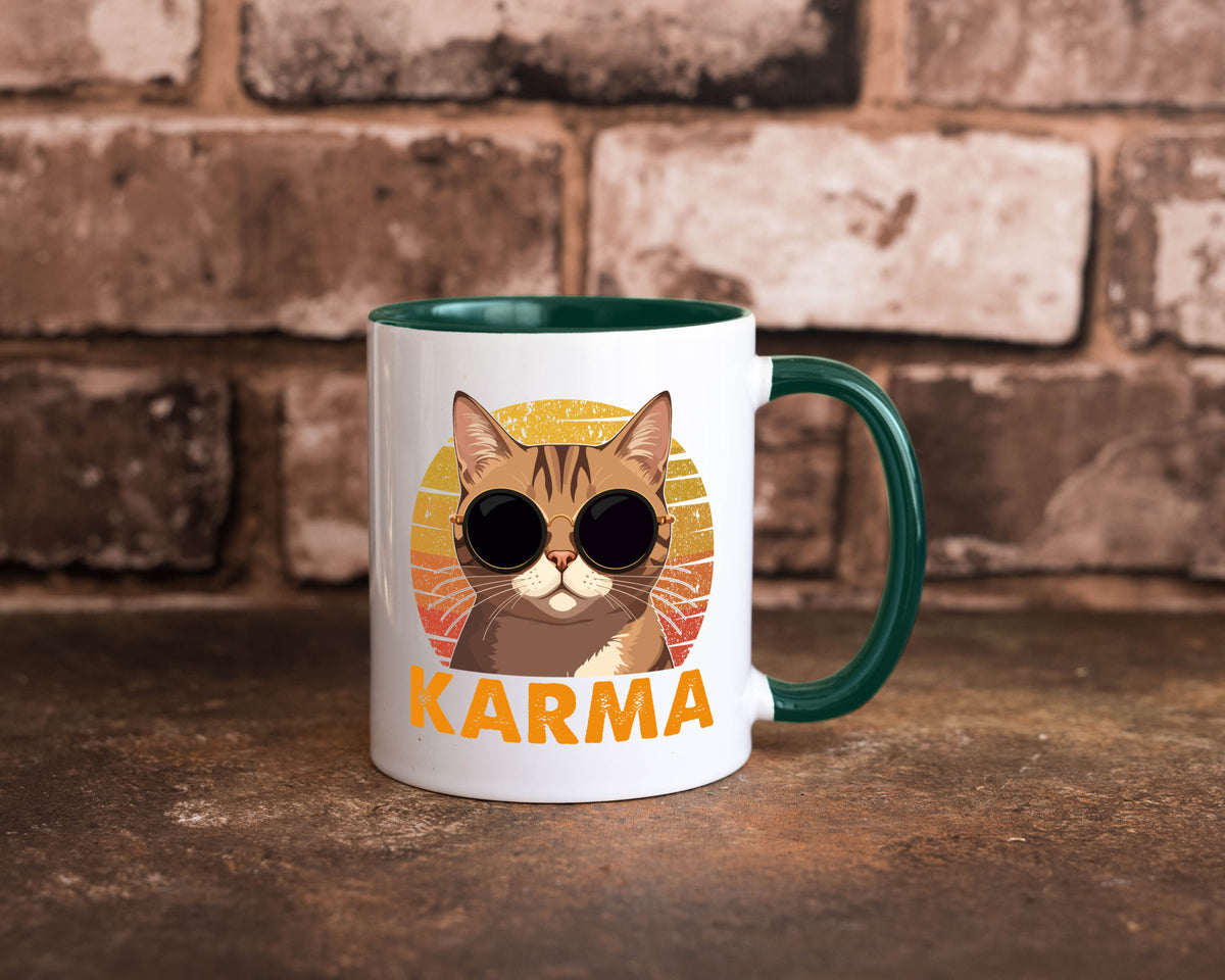 Vintage Katze | Karna Coole lustiger Spruch Geschenk Tierliebhaber Humor Tasse