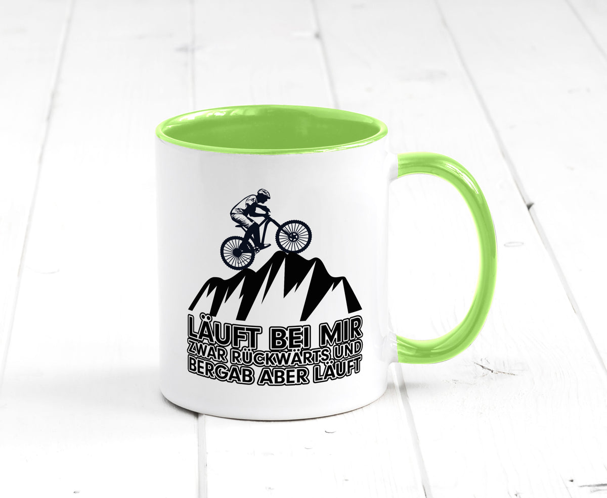 Läuft bei mir | Pechvogel Tasse Radfahrer Statement Humor Geschenkidee